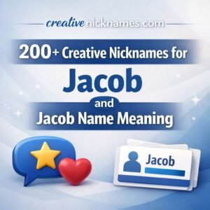 Nicknames for Jacob and Jacob Name Meaning