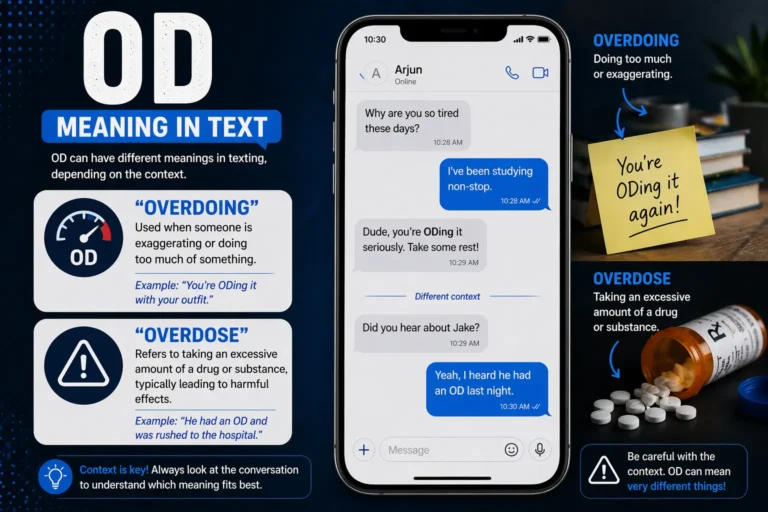 OD Meaning in Text