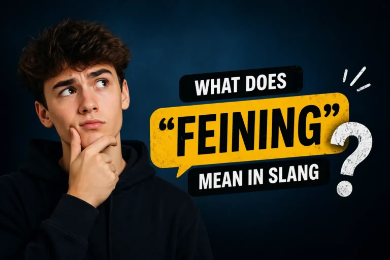 What Does “Feining” Mean in Slang