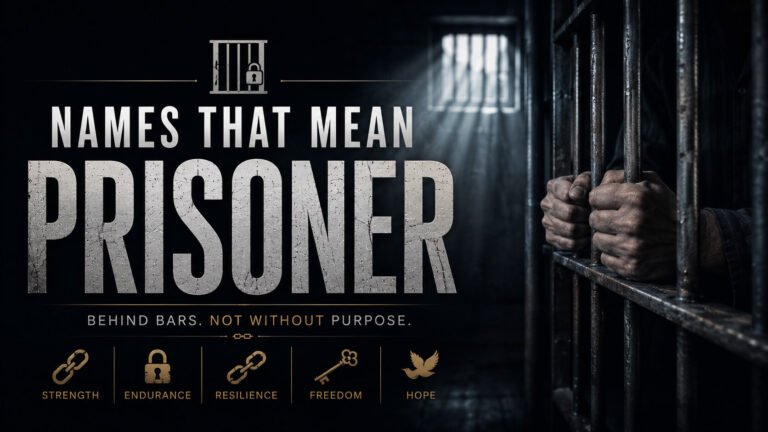 Names That Mean Prisoner